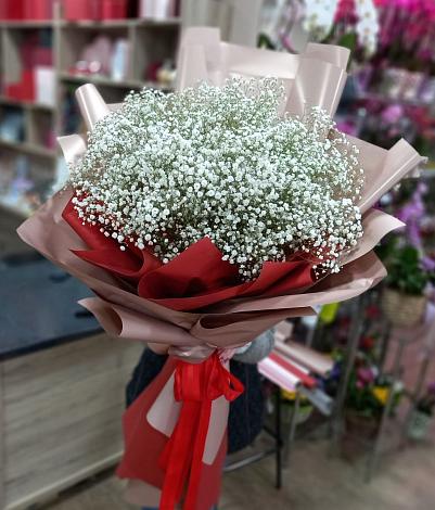 Букет цветов из: Гипсофила в Октябрьской