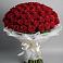 Букет 101 Красная роза Блэк Мэджик в Октябрьской