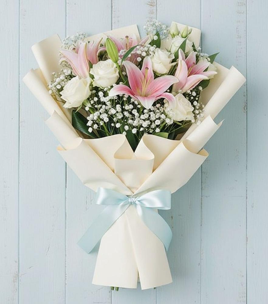 Букет цветов из: Лилии в Октябрьской