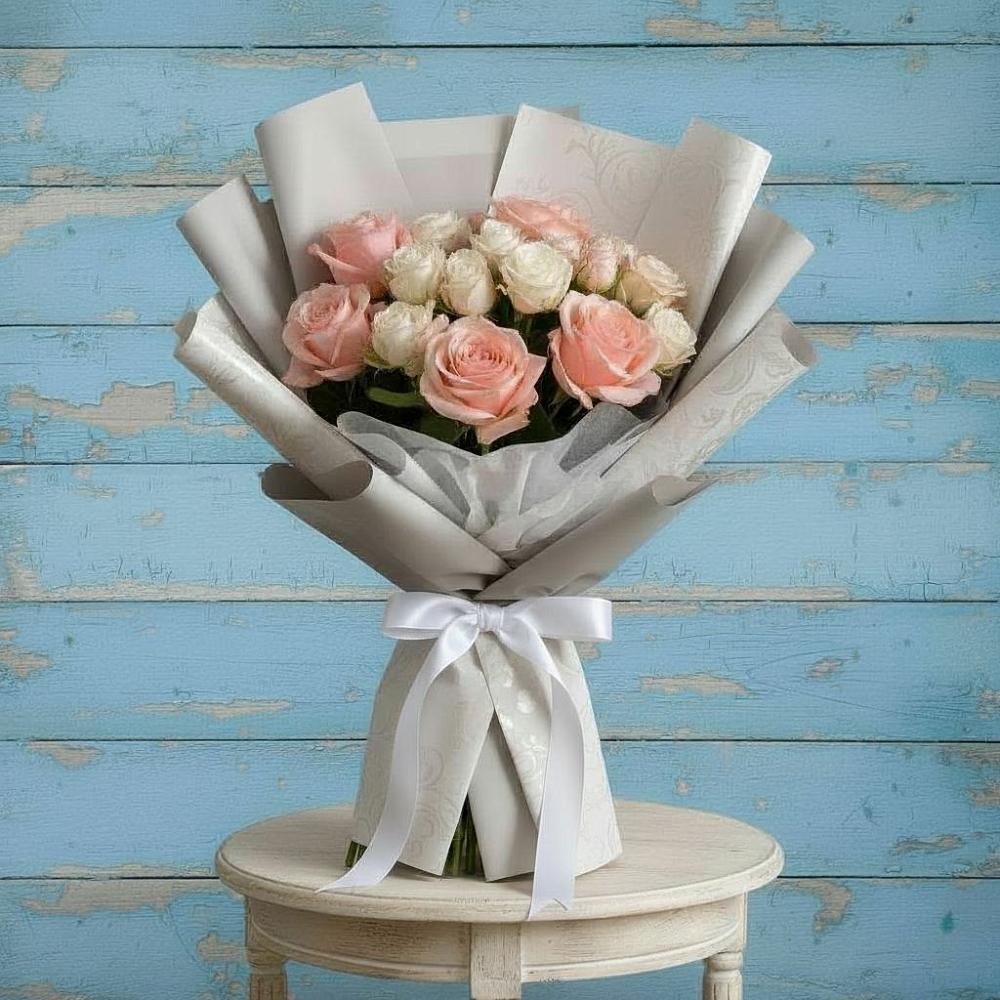 Букет цветов из: Розы в Октябрьской