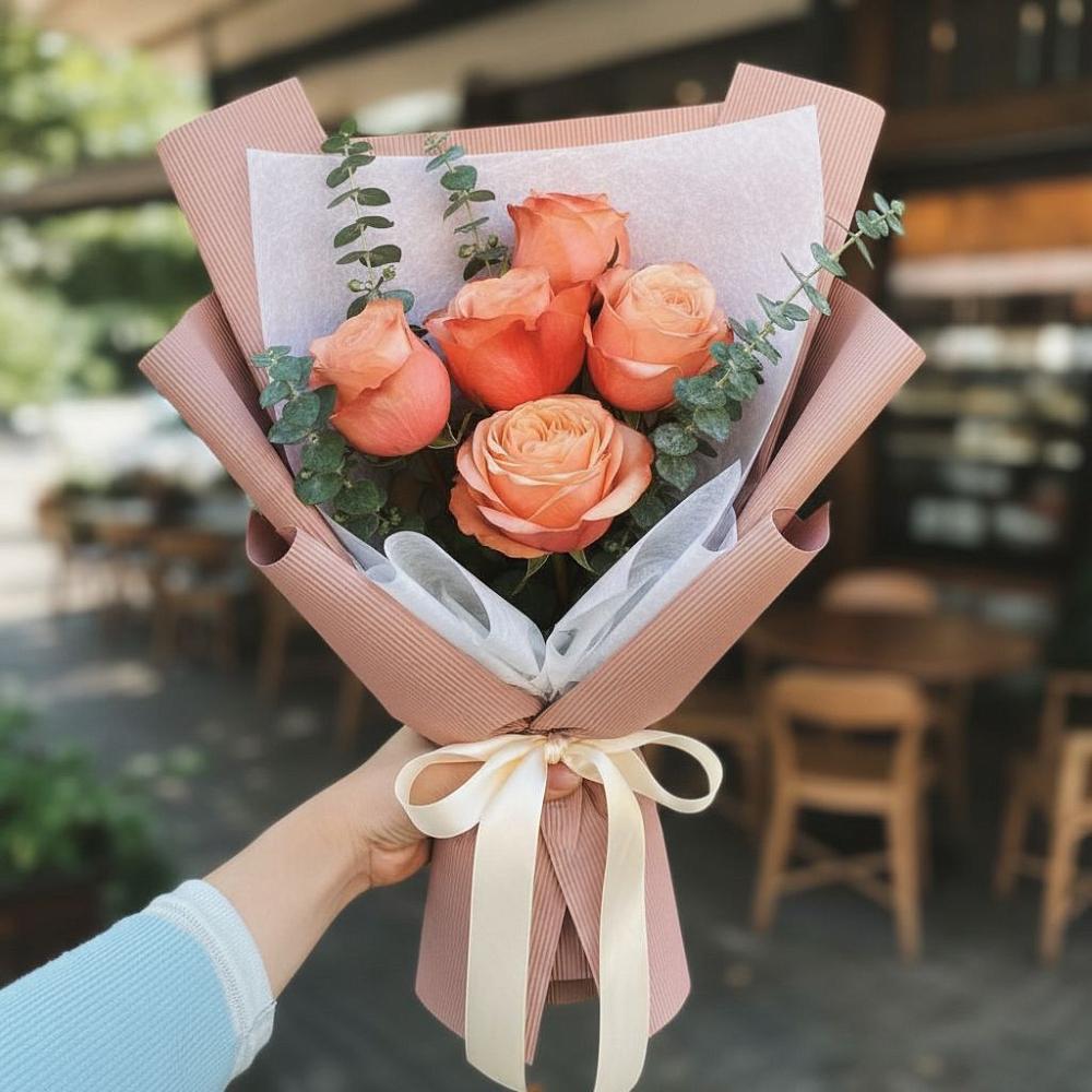 Букет цветов из: Розы в Октябрьской