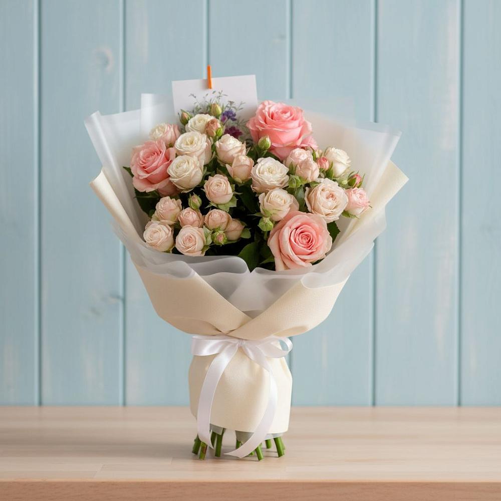 Букет цветов из: Розы в Октябрьской