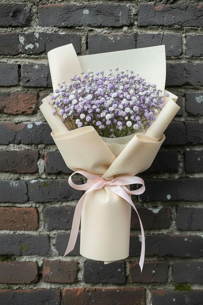 Букет цветов из: Гипсофила в Октябрьской