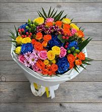 Букет цветов из:  Розы и Хризантемы в Октябрьской