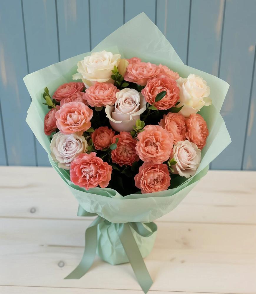 Букет цветов из: Розы в Октябрьской