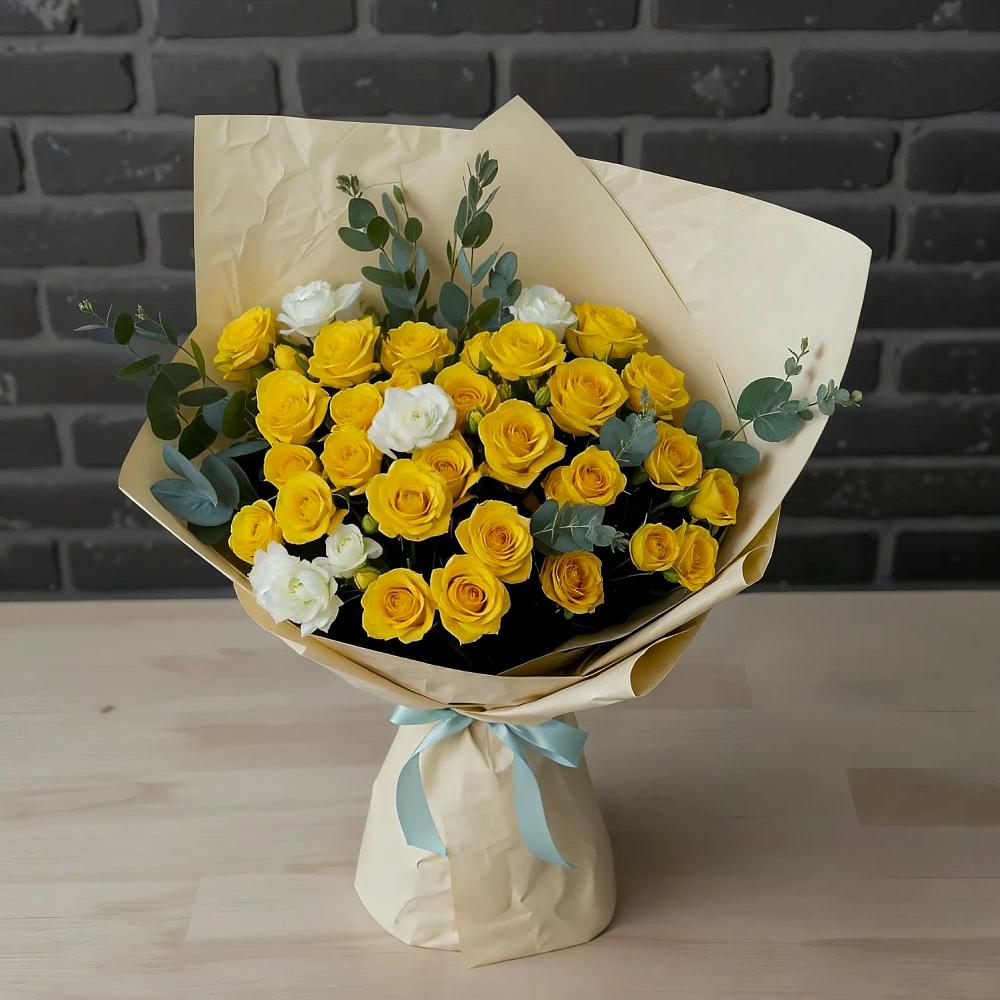 Букет цветов из: Розы в Октябрьской