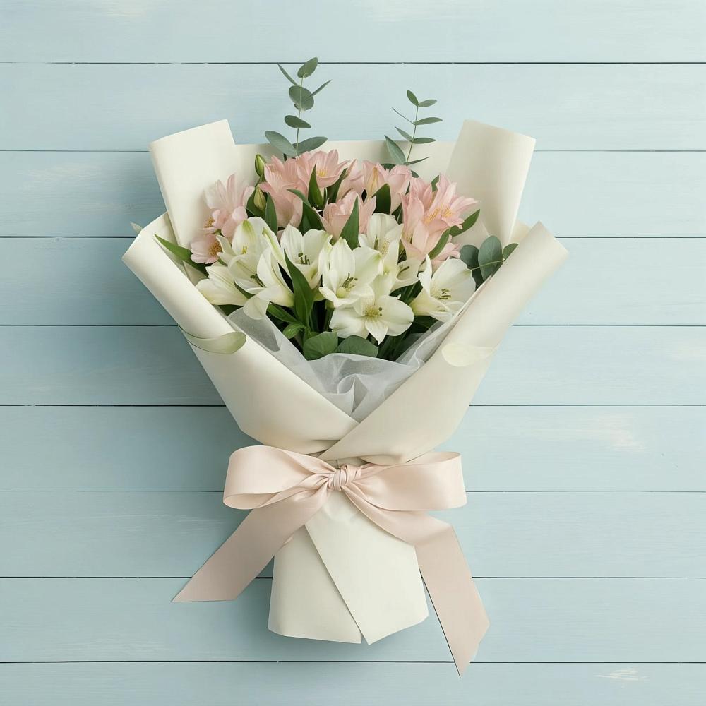 Букет цветов из: Альстромерии в Октябрьской