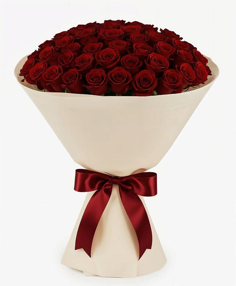 Букет 101 Бордовая роза Блэк Бакарра в Октябрьской