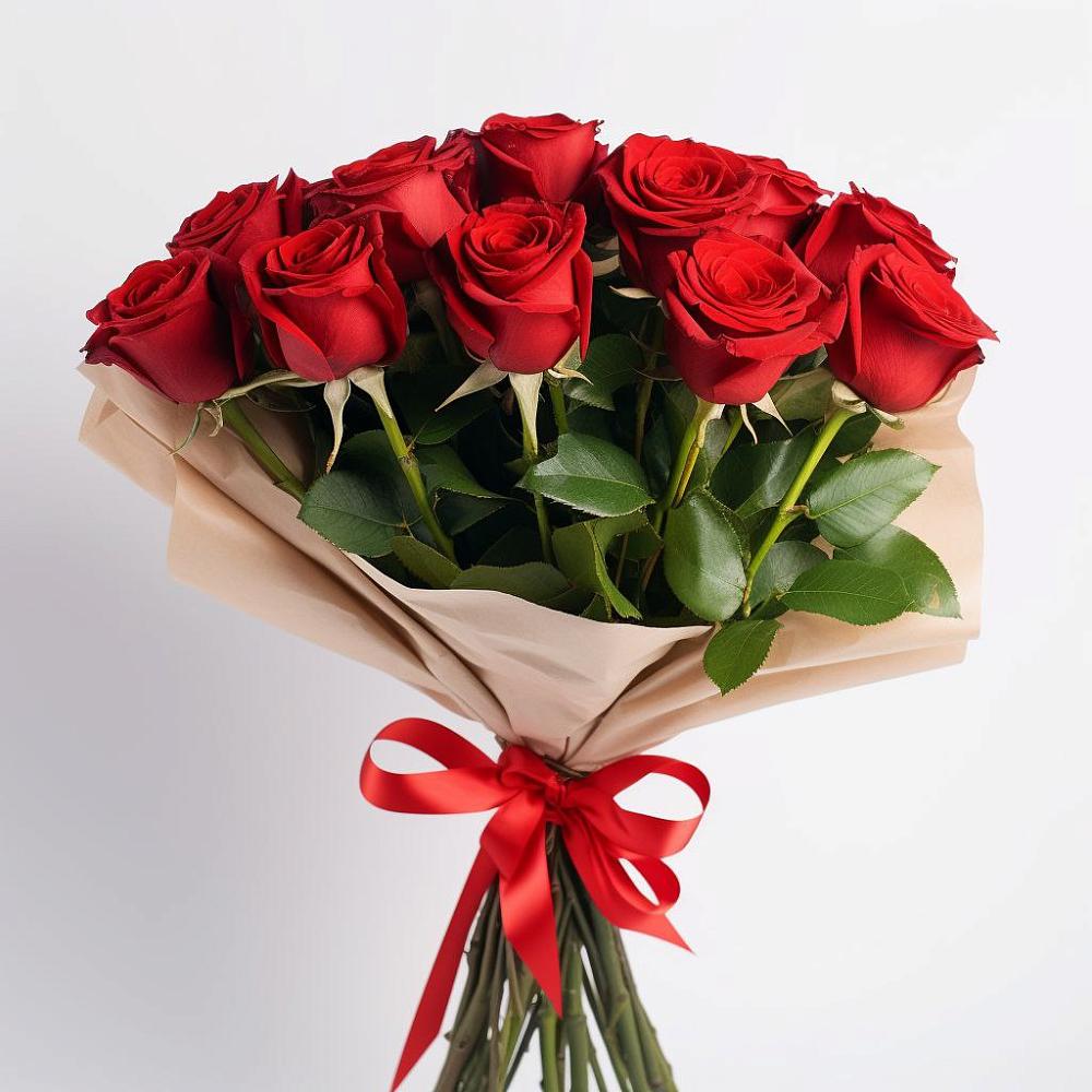 Букет 11 Красных роз Эдлесс Лав в Октябрьской