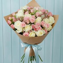 Букет цветов из:  Розы в Октябрьской